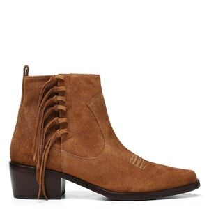 Donald Pliner Mona‎ Calf Suede Western Fringe Boho Boots Size 9